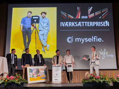 Myselfie modtager Iværksætterprisen 2020