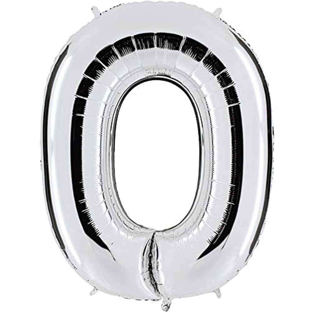 Ballon 0 - Sølv (40 cm)