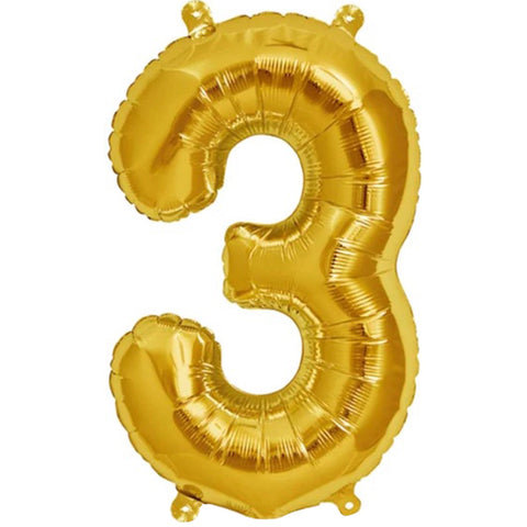 Ballon 3 - Guld (40 cm)